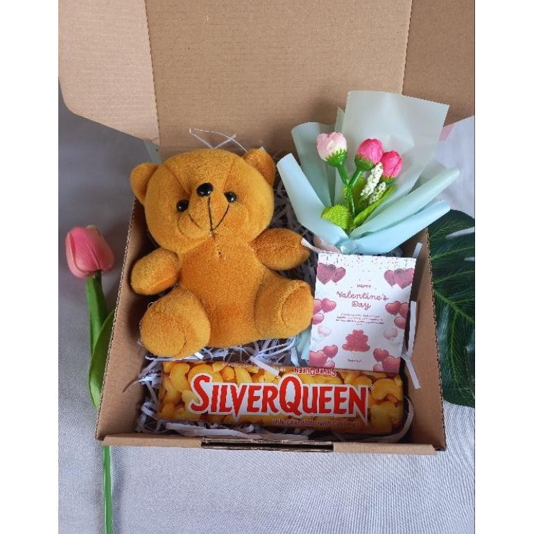 

jy-56 Hampers Gift Box Coklat Valentine Jilbab Snack Kado Boneka Bunga Buket Original