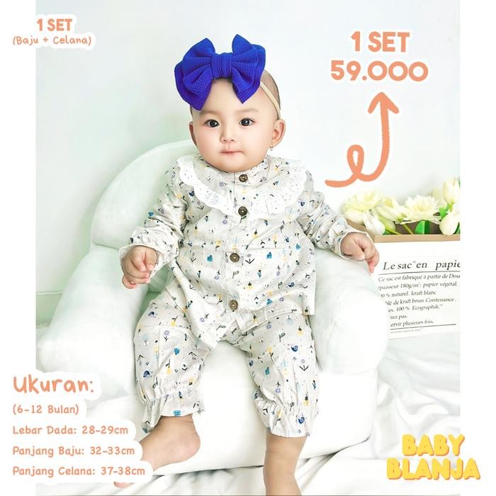 Baju Bayi Perempuan 6 12 Bulan Filma Set