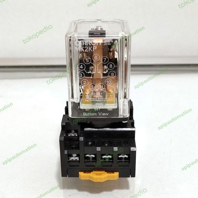 Murah Relay Omron Mk2Kp 11Pin 220Vac + Soket Asli Made In Japan