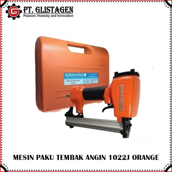 

Promo Mesin Air Nailer Gun Staples Angin Paku Tembak U Stapler 1022J Orange COD
