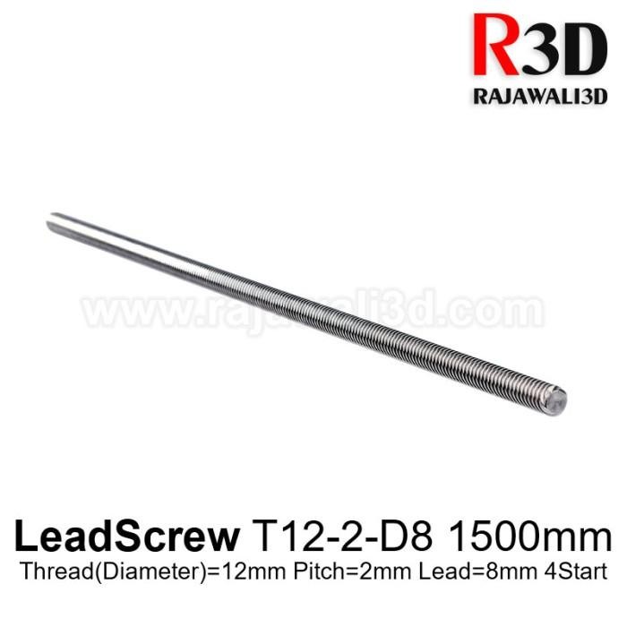 3D Printer Lead Screw LeadScrew T12-2-D8 1500mm