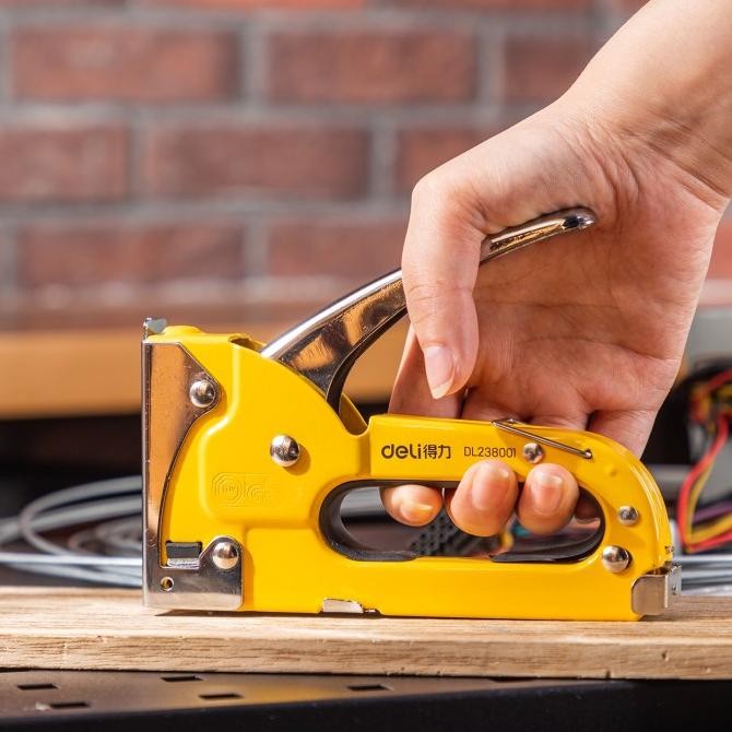 

Promo Deli Staple Gun/ Staples Stapler Tembak 4-8mm Steel Perkakas EDL238001 COD