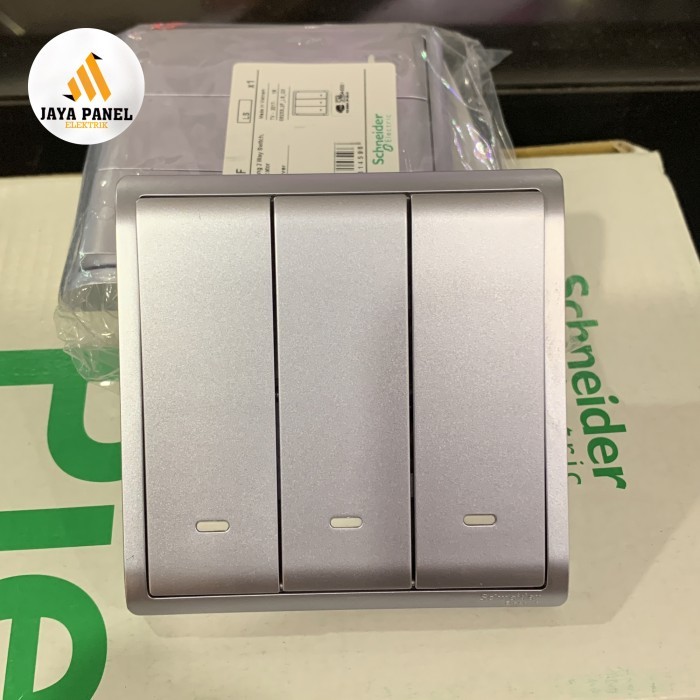 BEST SCHNEIDER SAKLAR PIENO 3 GANG SILVER