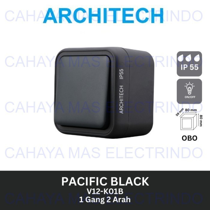 READY STOCK ARCHITECH SAKLAR/ SAKLAR WATERPROOF V12 SERIES PACIFIC BLACK ARCHITECH