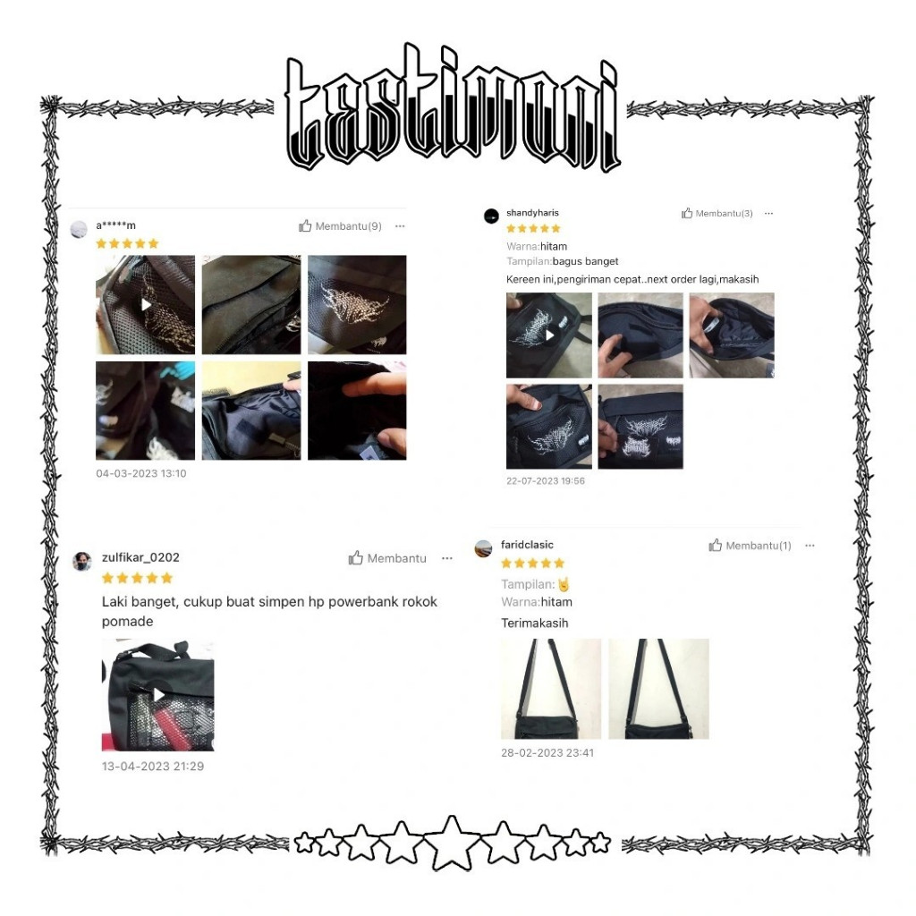 TERBARU Vampire Kingdom Slingbag Tas Selempang Pria Tas Slempang Cowok Sling Bag Distro Metal