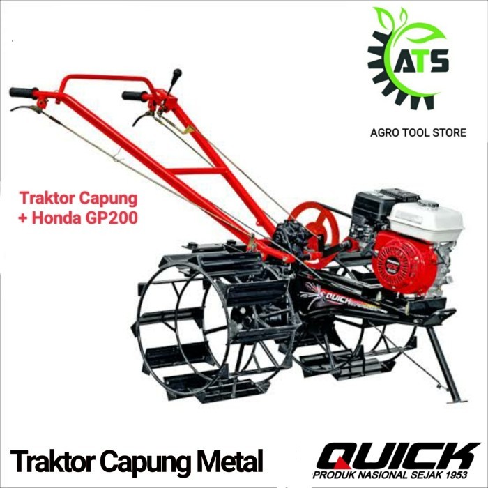 Traktor Bajak Sawah Quick Capung Metal Engine Honda GP200 Siap Pakai