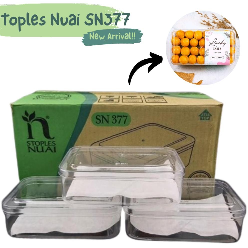 Big Sale Toples Nuai Model Persegi Panjang SN 377 / Toples Kue Kering Toples Lebaran 12 Pcs / Toples