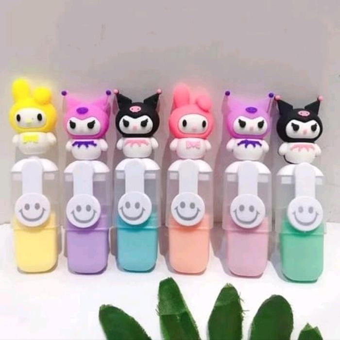

TERMURAH (1 SET ISI 6) STABILO SET PASTEL BENTUK SANRIO KUROMI CINNAMON ROLL MELODY ICE CREAM PERMEN