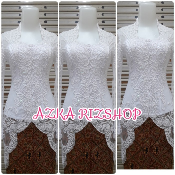 atasan kebaya akad putih modern