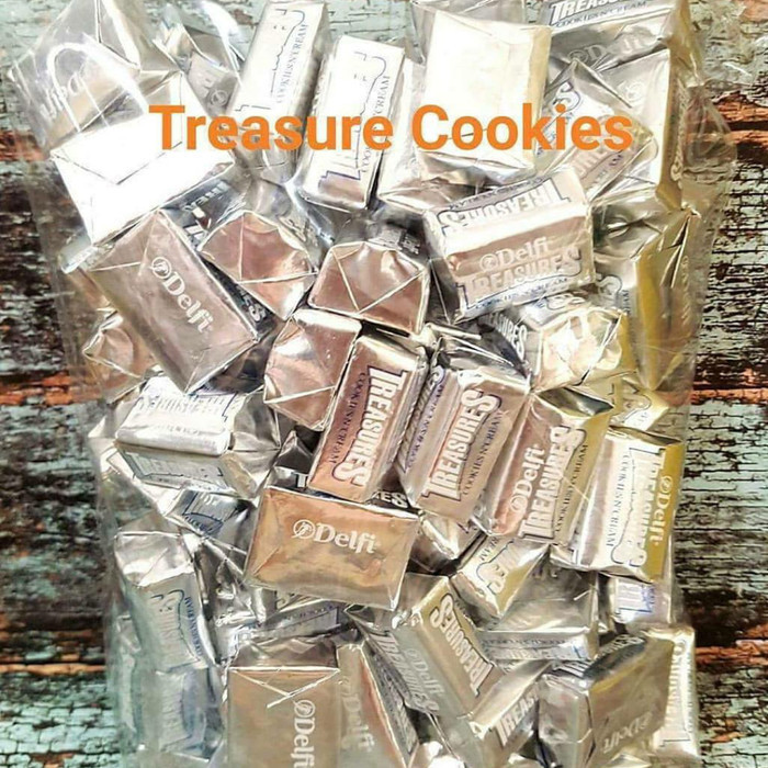 

Ready cokelat/coklat delfi treasure cookies 500gr isi 48pcs