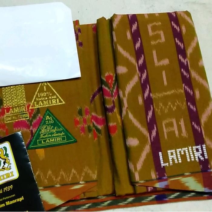 Sarung Tenun Lamiri A1 100% - Asli Sutra Halus Terlaris Dewasa Motif Mewah - Kain, Muslim