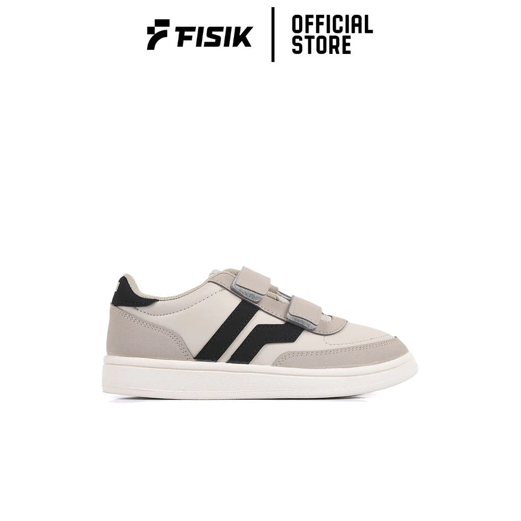 PIERO SEPATU SNEAKERS COURT DERBY JR LIGHT GREY OYSTER WHITE PALE BROWN PIE1000157