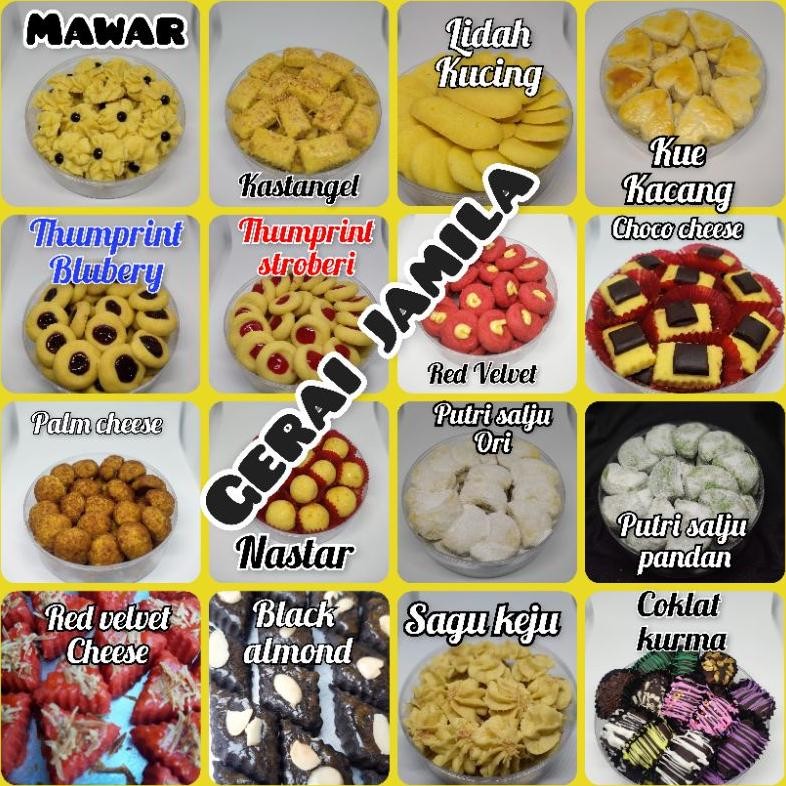 

sa-324 kue kering homemade / cookies / kuker / nastar / kastangel / kue kacang / lidah kucing dll Viral