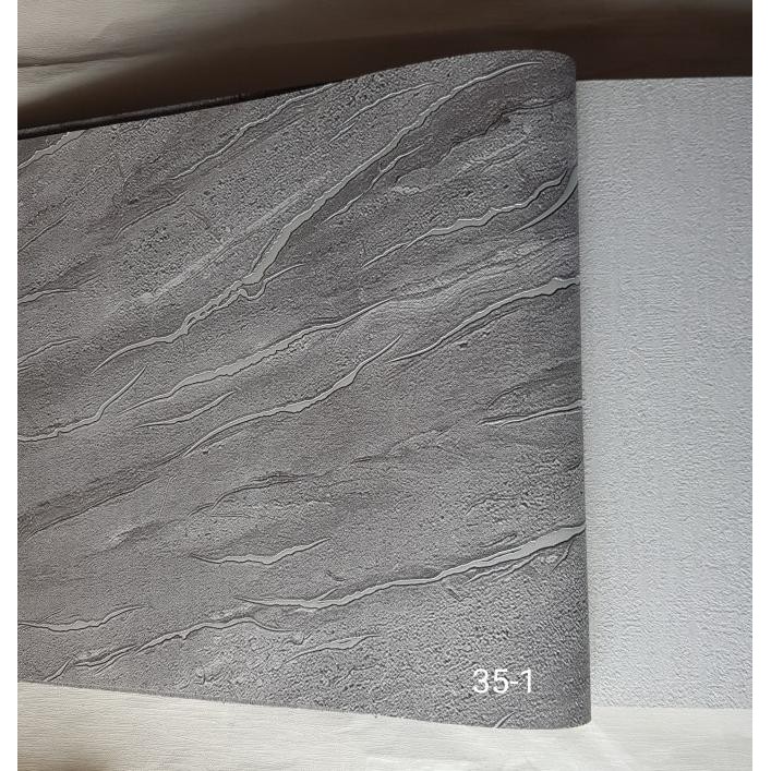 Wallpaper Dinding Roll Besar Marmer Granit Simple Abstrak Abu Gold Lapakjeremycostela