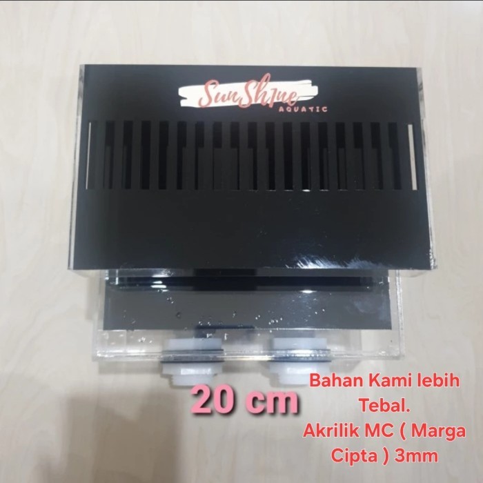 TERUJI Overflow Box Aquarium 10cm / 15cm / 30cm Akrilik