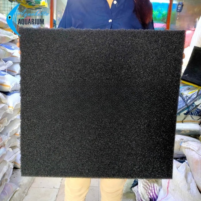 MURAH Biofoam Filter Aquarium Besar 50x50 Tebal 5cm Sponge Busa Biofil Hitam