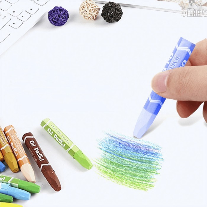 

24 Colors Krayon Minyak Oil Pastel Crayon School Oil Pastels 0862 jyabd