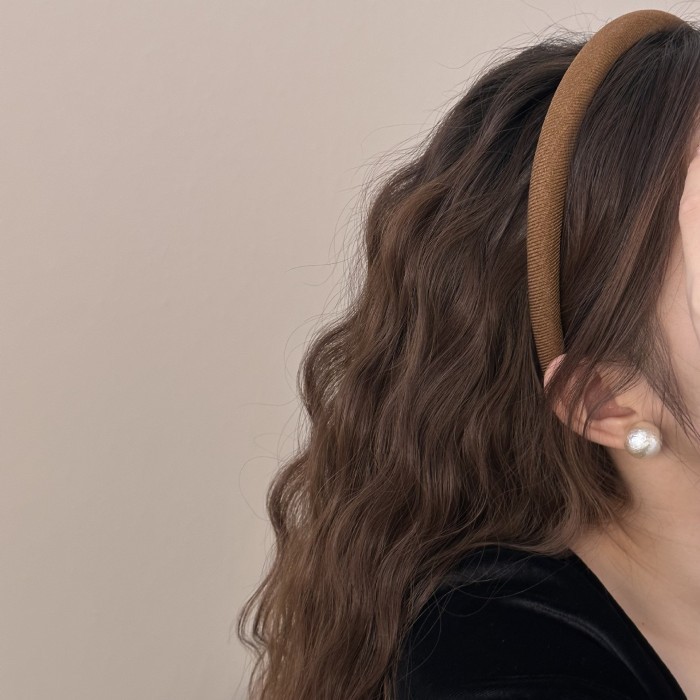 Promo Bando Korea Earthtone Polos Bendo Dewasa Putih Hitam Cokelat Rambut