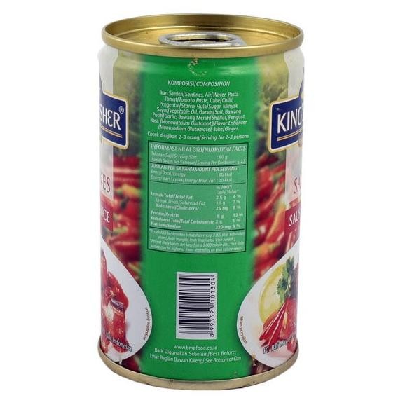 

King's Fisher Paket 4 pcs Sarden saus sambal 425g Makanan Kaleng JRS