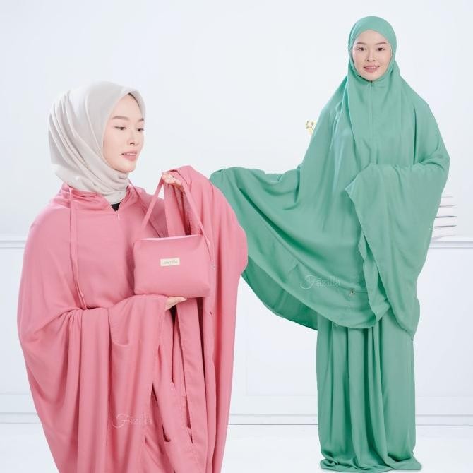 Terjangkau Mukena Rayon Premium Katun Bali Jumbo Dewasa Polos Fazilla