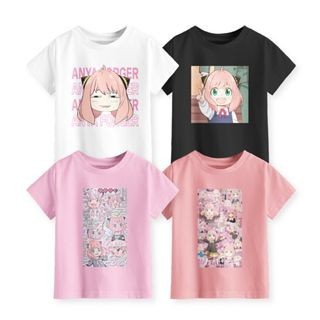 Kaos Trendy Series Kartun Unisex Anak Perempuan 1-14 Tahun Motif Anya