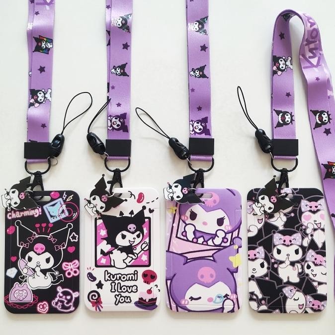 

Promo Id Card Holder Name Tag Lanyard / Kalung Kartu Cute Kuromi Sanrio 2