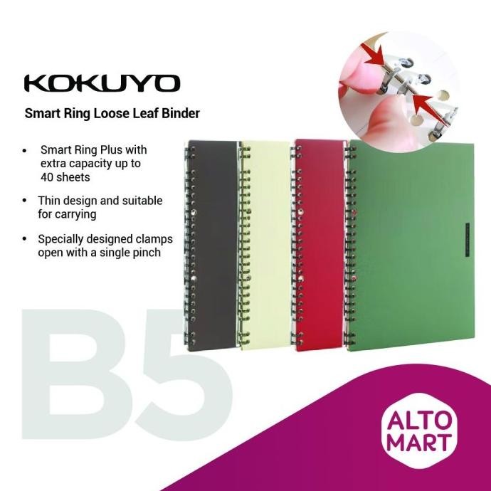 

Murah Kokuyo Smart Ring Loose Leaf Binder B5 Notebook Buku Tulis 360