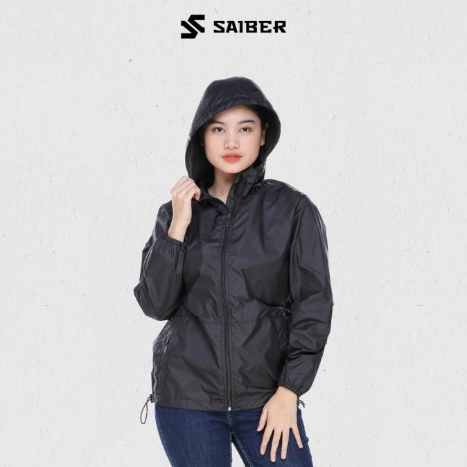 Jaket Olahraga Pria Wanita Windbreaker Jogging Sauna