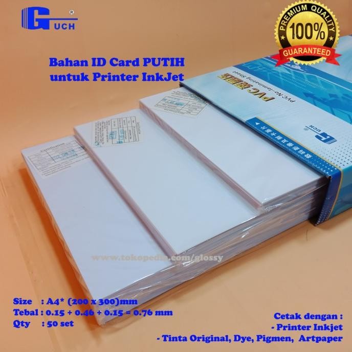 

Murah Pvc Bahan Id Card Putih 50 Set (Guch)