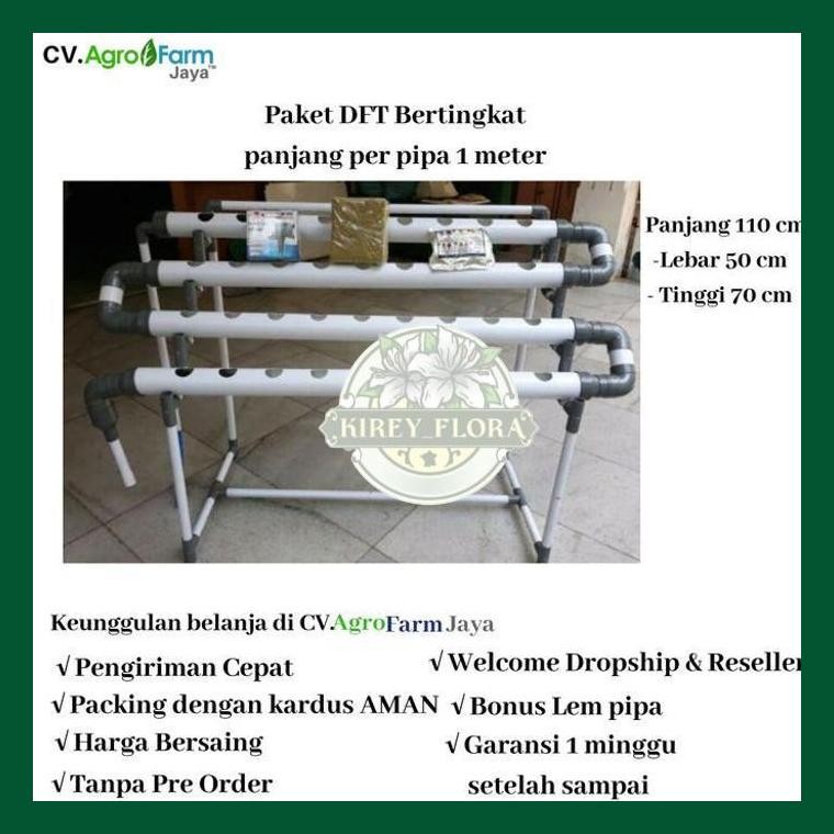 Instalasi Modul Kit Hidroponik Set Dft 20 - 36