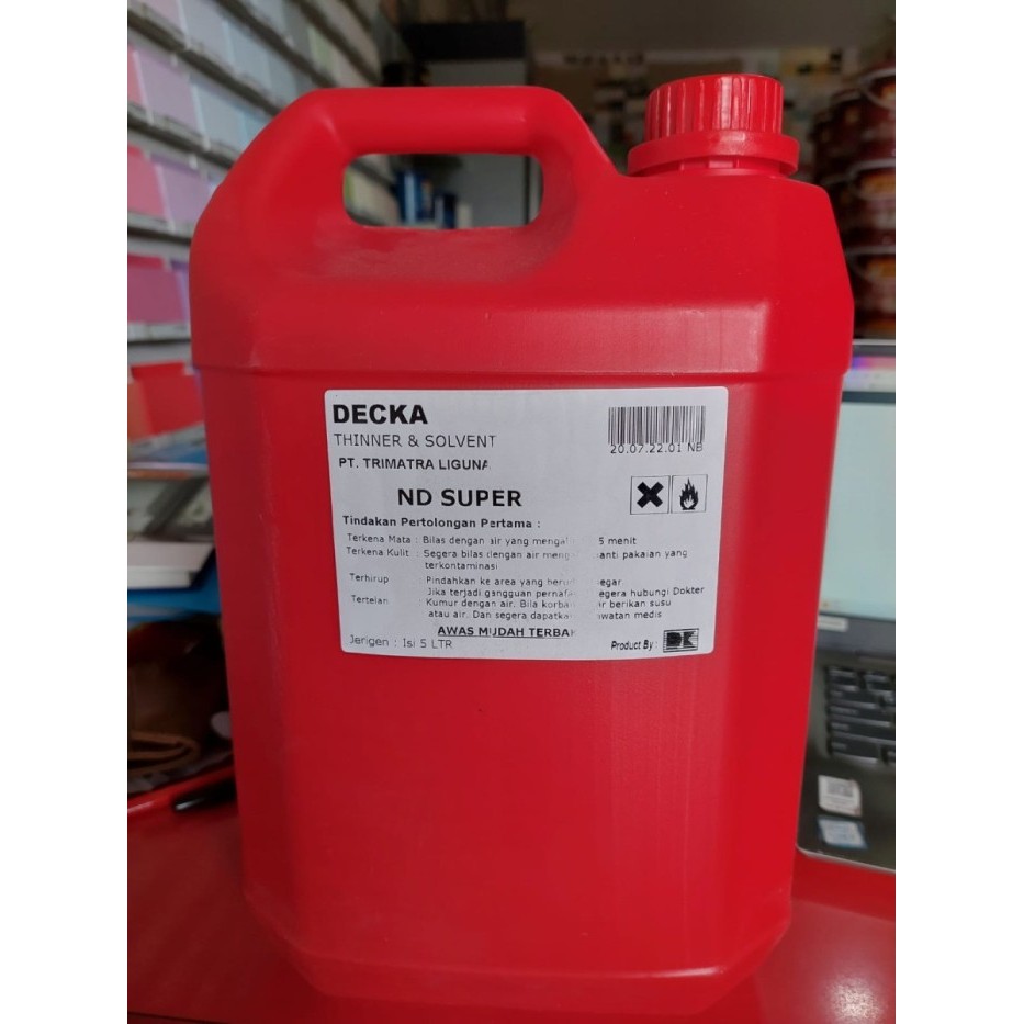 THINNER ECERAN ND SUPER JERIGEN 5 LITER (INCLUDE JERIGEN)