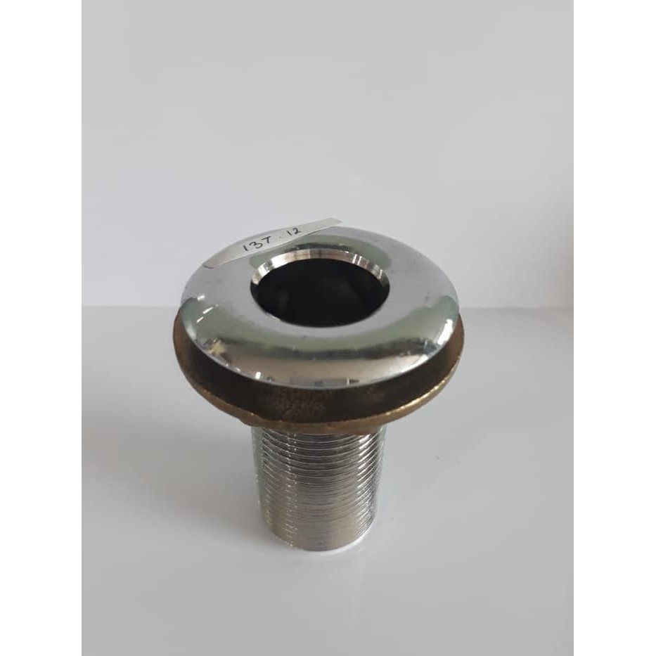 TERBARU Thru Hull 1" Brass Skin fittings 137.12 Pembuangan Aksesoris Kapal