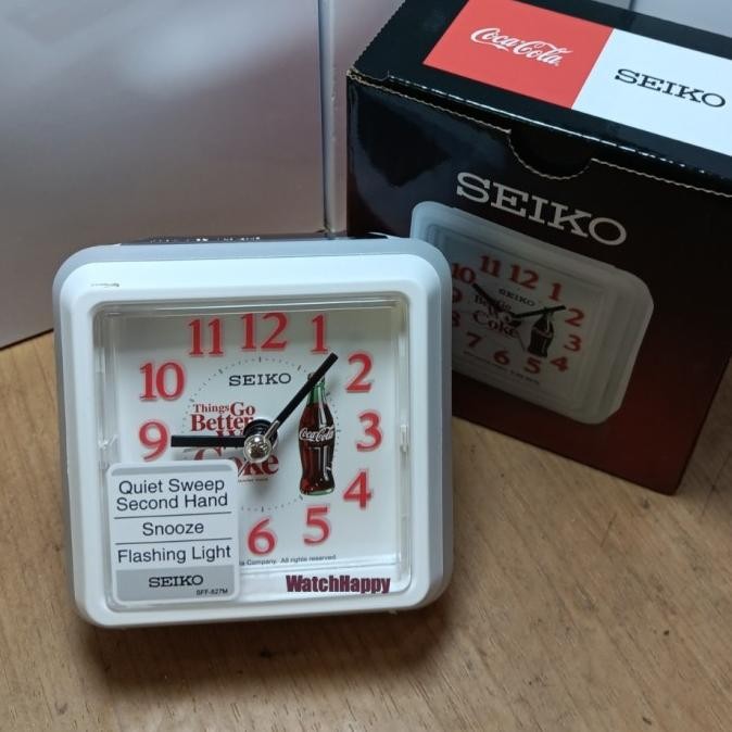 

Jam Weker SEIKO ORIGINAL QHE906W Limited Coca Cola Flashg Light QHE906 LC