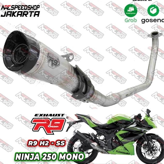 Diskon Knalpot R9 H2 Ss Carbon Ninja Rr Mono 250 / Z 250 Sl Fullsystem