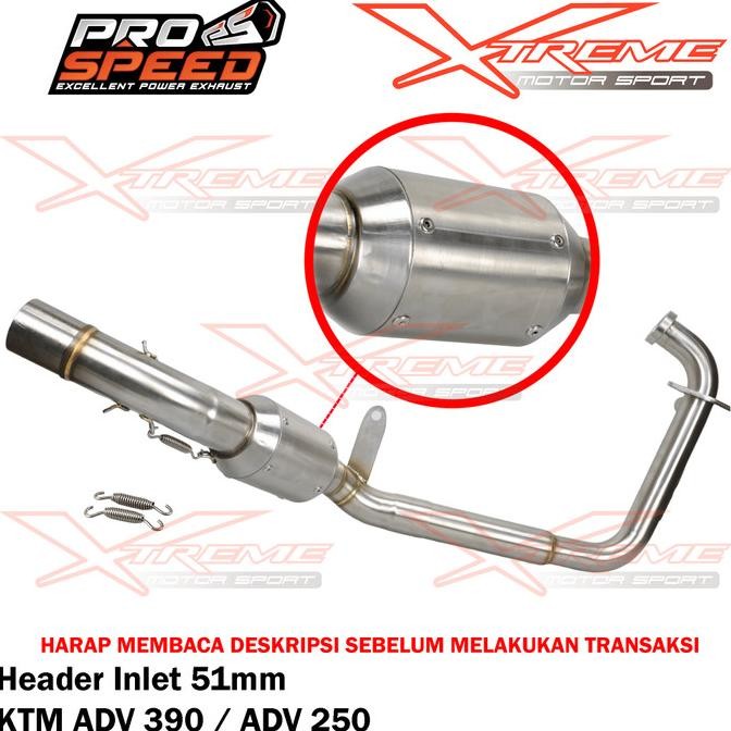 Spesial Header / Pipa Knalpot Prospeed For Ktm 390 / 250 Adventure Stainless