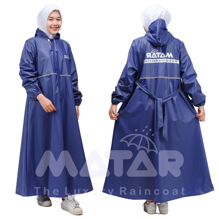 Mantel Gamis Wanita Muslimah / Jas Hujan Wanita By MATAR Anti Rembes Dewasa Syari Tebal PVC