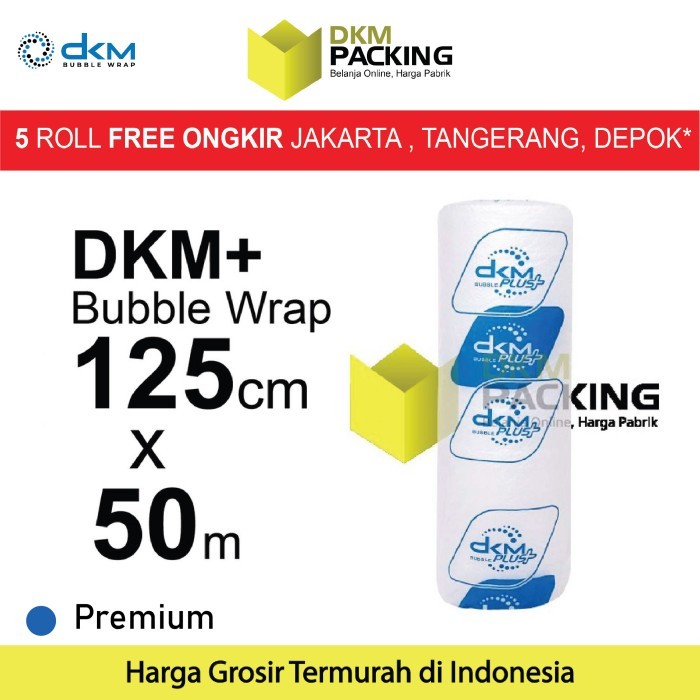 

Plastik Bubble Wrap 125Cm X 50M Bening Dkm Plus Premium Termurah /Roll