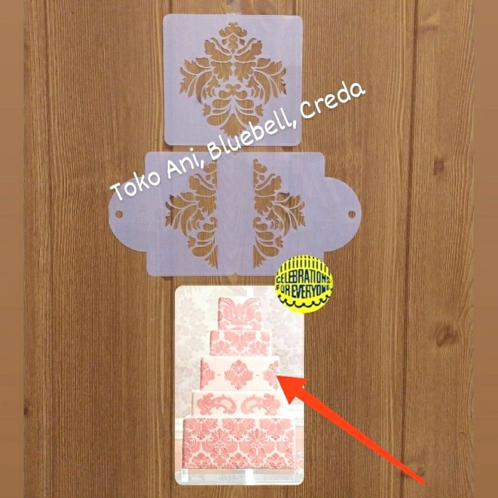 

TERBARU Designer Stencil : Damask Cake Tier #5 , 8.7 x 9.2 cm.