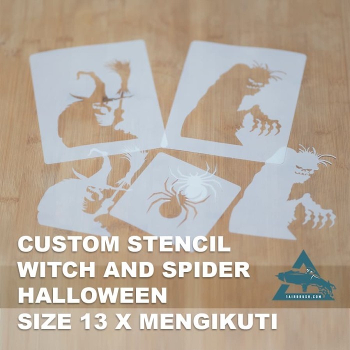 

TERBARU custom stencil witch dan spider