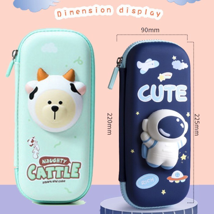 

Kotak Pensil 3D Squishy Timbul Anak Laki/Perempuan Waterproof Tempat