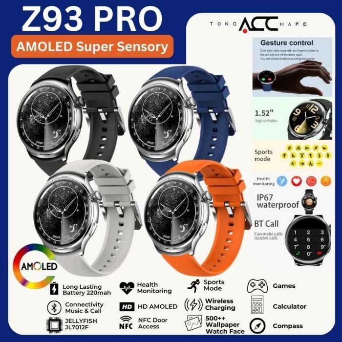 SMARTWATCH Z93 PRO AMOLED-NFC- AOD Support iOS & Android