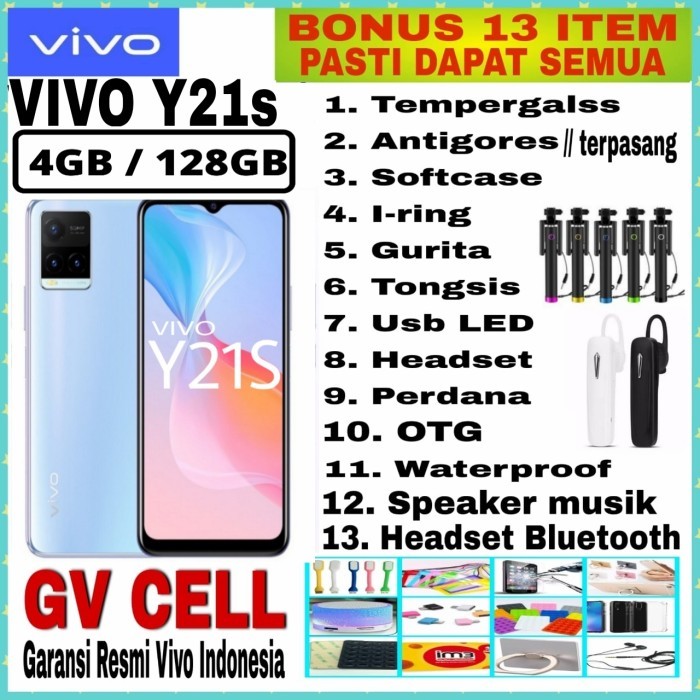 VIVO Y21S 4/128GB RAM 4GB ROM 128GB & Y21 4/64GB GARANSI RESMI VIVO