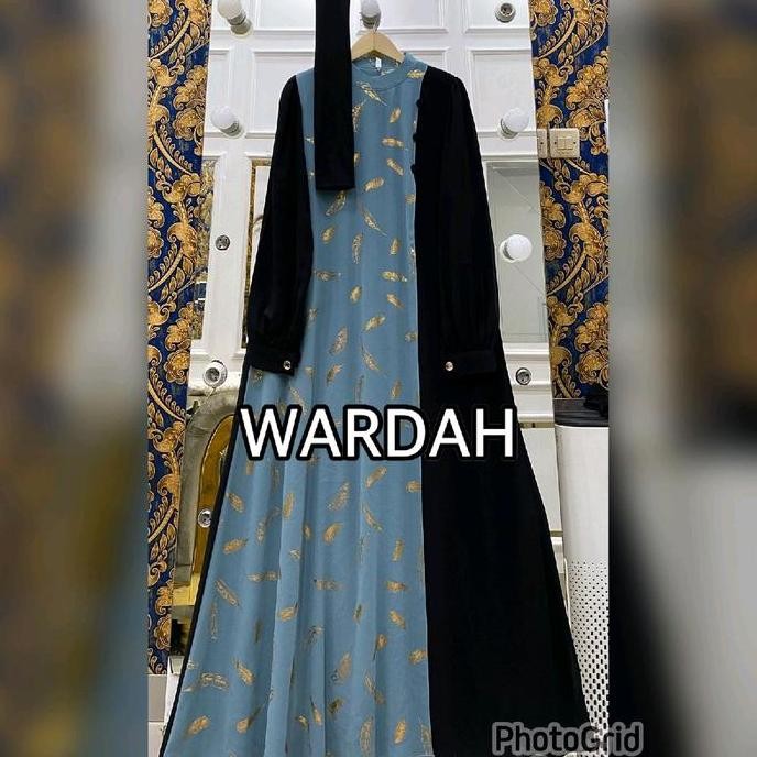 Queenasyari - Zareena Series  Gamis Wanita Muslim Mewah Jumbo Dress Bahan Ceruti Grade A Set Free Hi