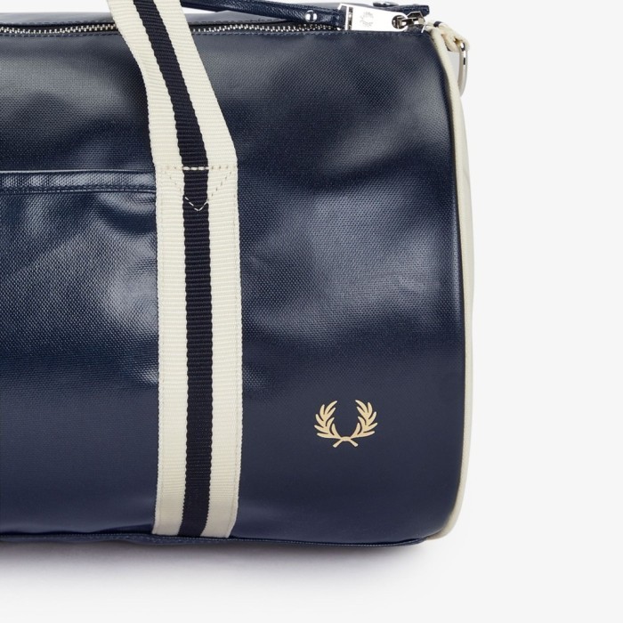 TERBARU Tas boston bag golf Fred Perry classic barrel bag Matte Doff Navy BISA GRAB