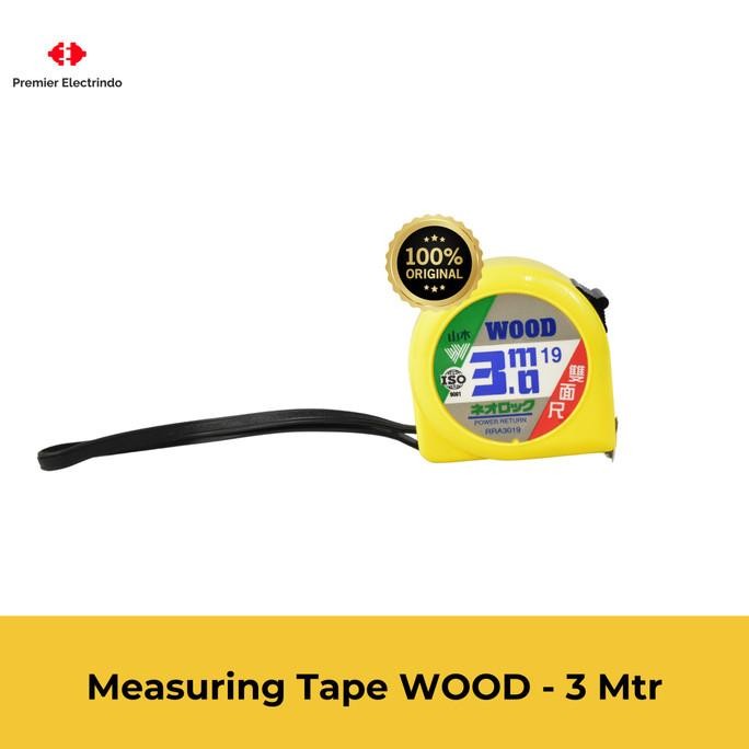 Promo Meteran WOOD 3 Meter - Measuring Tape