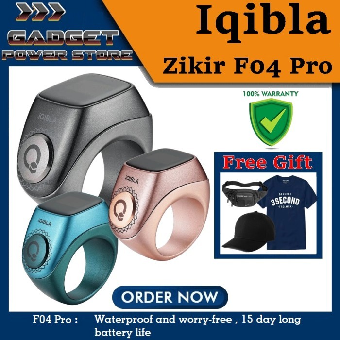Iqibla Zikr Smart Ring Flex F04 Pro Cincin Tasbih Digital Ziikir F04