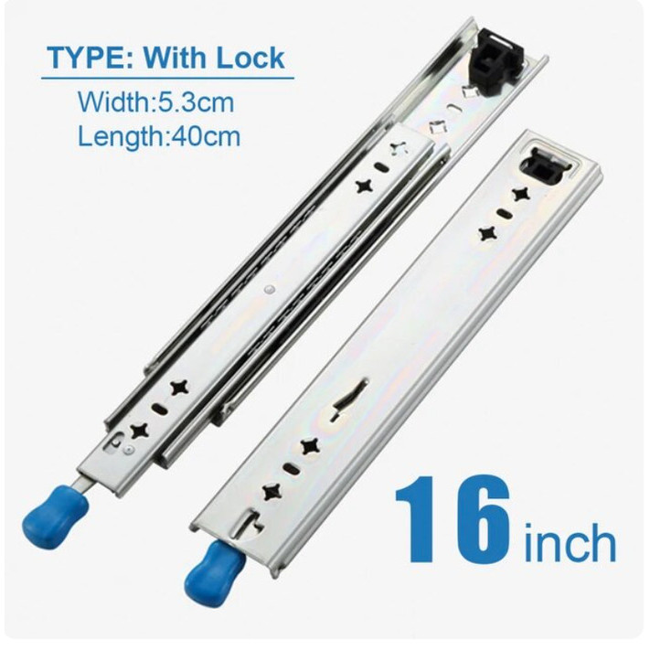 Heavy Duty Drawer Slide With Lock Rel Laci Kunci 40 60 90 100Cm 125Kg