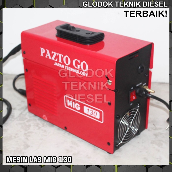 Pazto Mesin Las Mig 130 A Co2 Tanpa Gas Welding Migi Gasless Japan