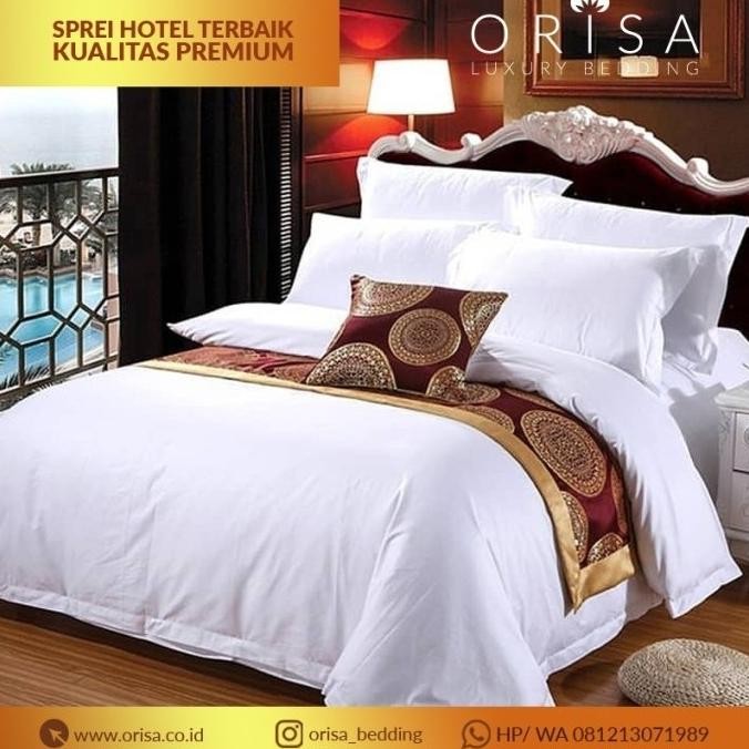 Murah Sprei Hotel | Sprei Putih Polos | Sprei Putih Garis | Sprei Kotak