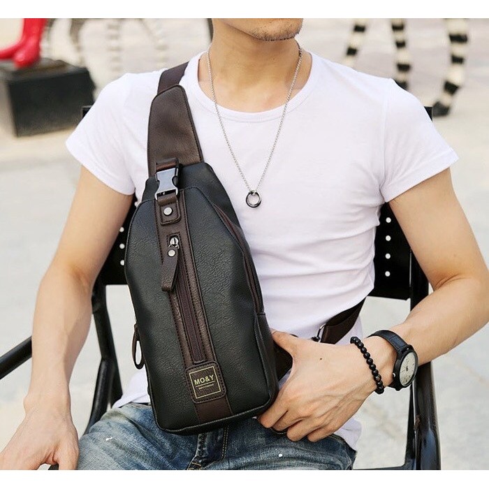 Tas Selempang Kulit Pria Sling Bag Slempang MO&Y 9014